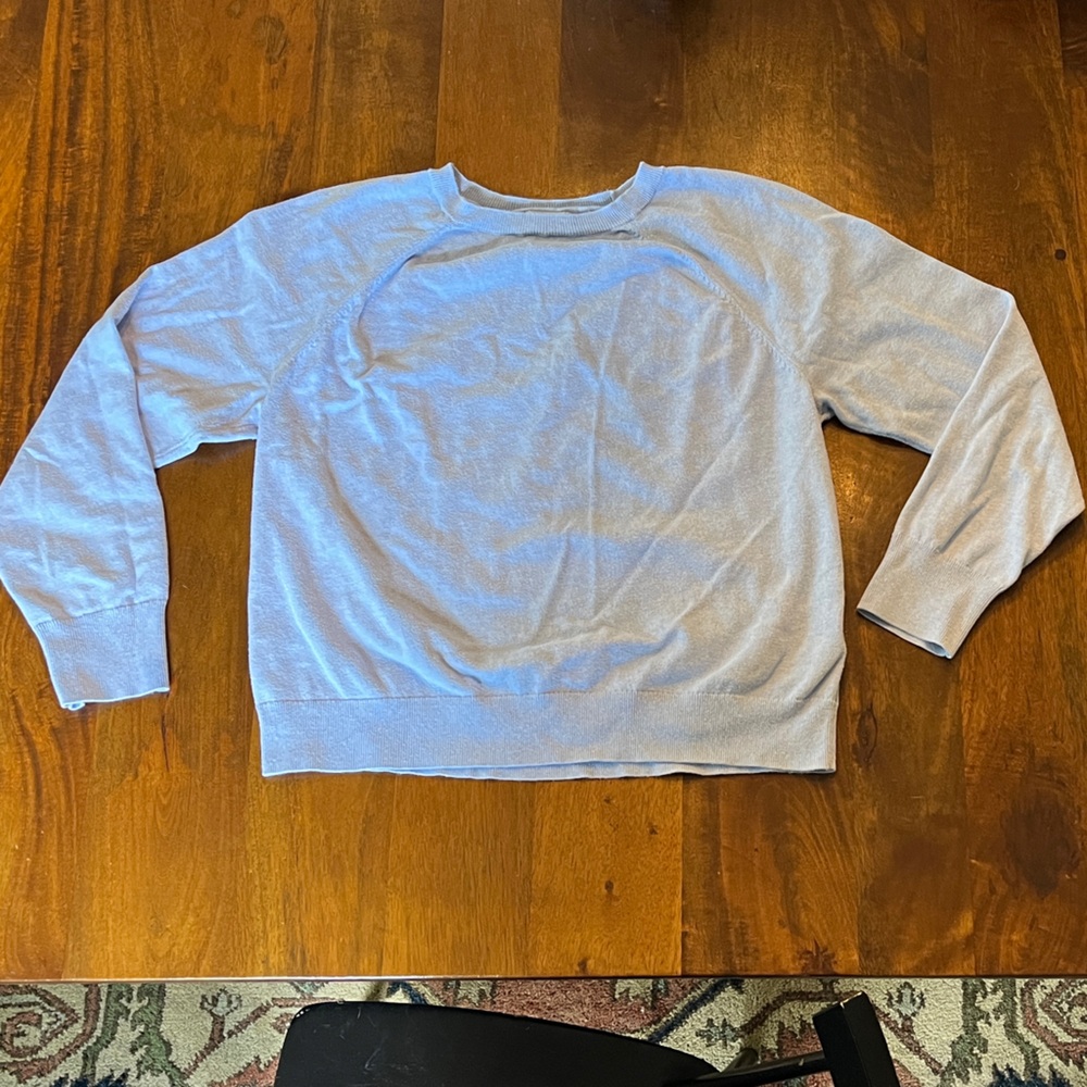 J. Crew Factory Light Blue Crew Neck Sweater